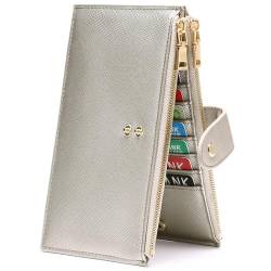 GOIACII Slim Multi-Slot Wallet RFID-Blockierung Lange Geldbörse Frauen Kreditkarteninhaber Zipper Münze Geldbörse Karte Brieftasche Frauen von GOIACII