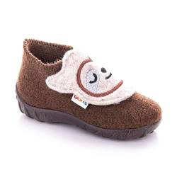 GOKIDS Naturfilz Kinderhausschuhe für Jungen Mädchen Tiermotive Wollfilz Schuhe 19-27 EU (Faultier/luftdurchlässige sohle, eu_footwear_size_system, toddler, numeric, medium, numeric_24) von GOKIDS