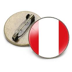 Flaggenbrosche Peru Flaggen Anstecknadel, Persönlichkeit, Runde Flaggen Anstecknadel, Emaillierte Farbabzeichen, Anstecknadeln Mit Nationalflagge, Brosche, Souvenir, Geschenk Für Männer Und von GONMFKM