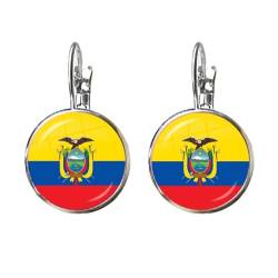 Mode Persönlichkeit Ecuador Flagge Ohr Baumeln Ohrringe Damen Mode Haken Ohrringe Kreative Patriotische Ohrringe, Länderflagge Hip Hop Drop Schmuck Geschenk Für Frauen, Mode Ohrring, Einheit von GONMFKM