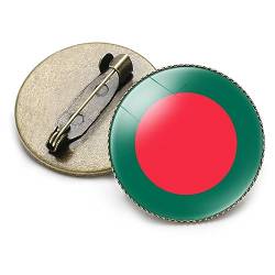 Modische Brosche Mit Karte Von Bangladesch, Persönlichkeit, Runde Brosche Mit Flagge Und Karte, Anstecknadel Für Hemd, Tasche, Kleidung, Rucksack, Abzeichen, Schmuck, Geschenk, Damen, Herren von GONMFKM