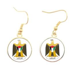 Modische Persönlichkeit Palästina-Flagge Baumelnde Ohrringe, Modische Tier-Hakenohrringe Für Damen, Kreative Patriotische Ohrringe, Länderflagge, Hip-Hop-Tropfenschmuck, Geschenk Für Frauen, von GONMFKM