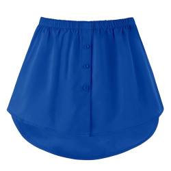 GOOBGS Women's Mini Underskirt Shirt Extensions Lower Skirt Sweep Shirt Extension Skirt with Buttons Royal blue 3XLarge von GOOBGS