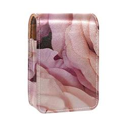 Rose Flower Spring Lipgloss Holder Lipstick Case Portable Makeup Bag Travel Lipstick Organizer Case with Mirror Mini Lipstick Storage Box for Women, Mehrfarbig, 9.5x2x7 cm/3.7x0.8x2.7 in von GORDESC