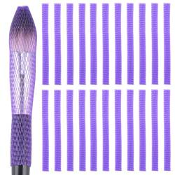 GORGECRAFT 100 Stück Make-up-Pinsel, Stiftschutz, 11,9 cm, erweiterbare Netzhüllen, wiederverwendbare Make-up-Pinsel, Etui, Netzschutz, Abdeckung für Kosmetikpinsel, Reisepinsel von GORGECRAFT