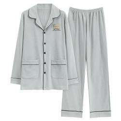 GOSO Jungen Pyjama Sets Baumwolle Button Down Nachtwäsche für Herbst/Winter 2pcs Pjs Sets, Lange Ärmel & Lange Hosen Loungwear Set für große Teenager Jungen von GOSO