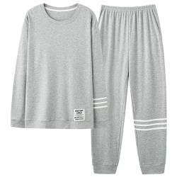 GOSO Jungen Schlafanzug Set Stilvolle Loungewear Set Lange Ärmel Hose Nachtwäsche für Winter/Herbst, Schlafanzug Set für Teenager Jungen Große Jungen von GOSO