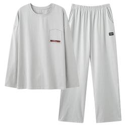 GOSO Jungen Schlafanzug Set Stilvolle Loungewear Set Lange Ärmel Hose Nachtwäsche für Winter/Herbst, Schlafanzug Set für Teenager Jungen Große Jungen von GOSO