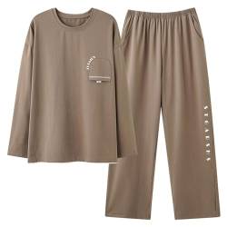 GOSO Jungen Schlafanzug Set Stilvolle Loungewear Set Lange Ärmel Hose Nachtwäsche für Winter/Herbst, Schlafanzug Set für Teenager Jungen Große Jungen von GOSO