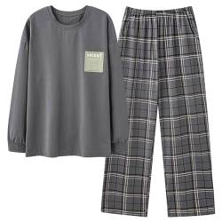 GOSO Jungen Schlafanzug Set Stilvolle Loungewear Set Lange Ärmel Hose Nachtwäsche für Winter/Herbst, Schlafanzug Set für Teenager Jungen Große Jungen von GOSO