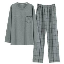 GOSO Jungen Schlafanzug Sets Baumwolle Nachtwäsche für Herbst/Winter 2pcs Pjs Sets, Lange Ärmel& Lange Hosen Rundhalsausschnitt Loungwear Set für große Jungen von GOSO