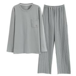 GOSO Jungen Schlafanzug Sets Baumwolle Nachtwäsche für Herbst/Winter 2pcs Pjs Sets, Lange Ärmel& Lange Hosen Rundhalsausschnitt Loungwear Set für große Jungen von GOSO