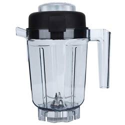 0,9L Transparenter Mixer Behälter Flasche Blender Zubehör Cup mit Edelstahlklingen und Deckel Ersatzteile für Vitamix Container 32oz, 25,5 x 21 x 13 cm von GOTOTOP