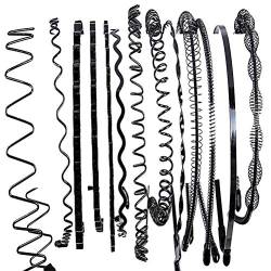 Haarband aus Metall, Spiralförmig, Gewellt, Stirnbänder, Schönheitspflege, Modisches Haarband für Männer und Frauen (13) von GOTOTOP