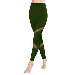 GOVIA 1er Pack Sport Leggings Damen lang High Waist Push Up Sportleggings Gym Pants Sporthose Elastisch Bauchweg Yoga Hose Fitnesshose Laufhose 4132 Grün S-M von GOVIA