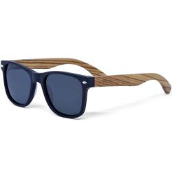 Sonnenbrille Damen & Herren aus Holz | Premium polarisiert Echtholzbügel & Acetatrahmen | geschwärzte Sonnenbrille UV400 Gläser | Damen & Herren Holzbrille UV Schutz | gekennzeichnet (schwarz) von GOWOOD