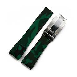 GQMYOK Gummi-Armband für Herren, Camouflage, Uhrenzubehör für Wassergeist, GMT, wasserdichtes Silikonband, weiblich, 20 mm, Herren-Uhrenband, 20 mm, Achat von GQMYOK