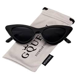 GQUEEN Vintage Katzenauge Sonnenbrille Damen Cateye Retro 90er von GQUEEN