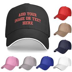 GQWJKSZ Benutzerdefinierte Mütze: Entwerfen Sie Ihre eigenen personalisierten klassischen Hüte für Männer und Frauen, Snapback-Baseball-Mesh-Cap, Papa für den Außenbereich, verstellbar von GQWJKSZ