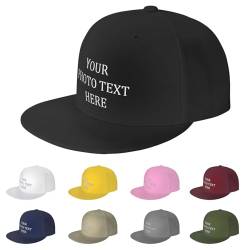 GQWJKSZ Personalisieren Sie Ihr Bild und Text-Logo, Unisex, Vintage, personalisierbar, schlicht, verstellbar, Denim-Hut, Baseballkappe für Männer und Frauen von GQWJKSZ