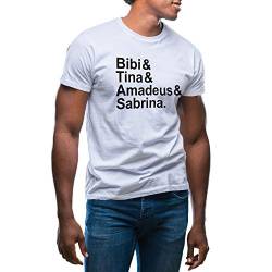 Bibi & Tina & Amadeus & Sabrina Herren Weißes T-Shirt Size M von GR8Shop