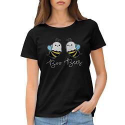 Boo Bees Classic Halloween Damen Schwarz T-Shirt Size S von GR8Shop