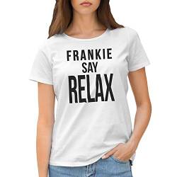 Friends Frankie Say Relax Tv Show Damen Weißes T-Shirt Size L von GR8Shop