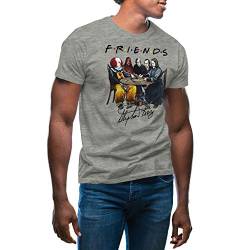 Friends Horror Movies Inspired by Stephen King Characters Anime Herren Grau T-Shirt Size L von GR8Shop
