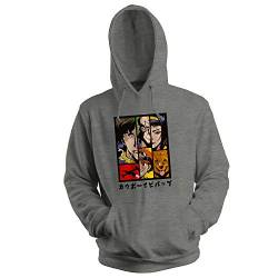 GR8Shop Cowboy Bebop Anime Characters Art Kawai TV Unisex Grau Kapuzenpullover Hoodie Size L von GR8Shop