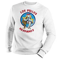 GR8Shop Los Pollos Restaurant Hermanos Bad Breaking Unisex Weiß Pullover Hoodie Size XL von GR8Shop