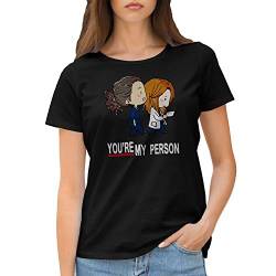 Greys Anatomy You Are My Person Kawaii Anime Damen Schwarz T-Shirt Size L von GR8Shop