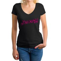 Kenergy Pink Like Inspired by Ryan Damen V-Ausschnitt Schwarz T-Shirt Size L von GR8Shop