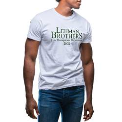 Lehman Brothers Risk Management Department 2008 2022 Herren Weißes T-Shirt Size S von GR8Shop