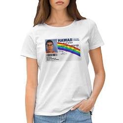 McLovin Driver Licence Hawaii Inspired Superbad Damen Weißes T-Shirt Size S von GR8Shop