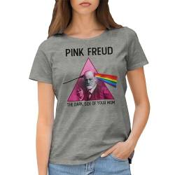Pink Freud The Dark Side of Your mom Damen Grau T-Shirt Size M von GR8Shop