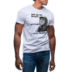 Steve McQueen How Are Your Breaks | Herren Weißes T-Shirt Size 3XL von GR8Shop