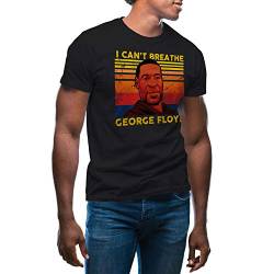 Vintage I Can't Breathe George Floyd Herren schwarz T-Shirt Size L von GR8Shop