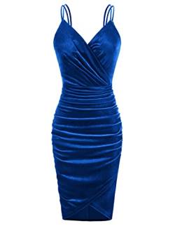 GRACE KARIN Business Bodyconkleider Elegant Elastisch Damen Abendkleid Trägerkleid Juwel blau CL1779-5 XL von GRACE KARIN