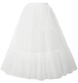 GRACE KARIN Vintage Damen 50s Rockabilly Tutu Skirt Fastnacht Kostüme Petticoat Petticoat Unterrock Reifrock lang von GRACE KARIN