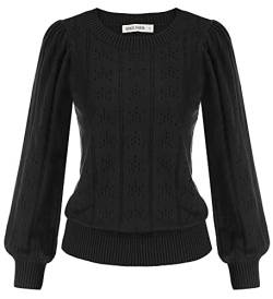 GRACE KARIN Winter Bluse Damen Langarm Pullover Strickpullover v Ausschnitt warm Sweater CL834-1 XL von GRACE KARIN