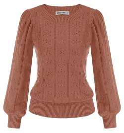 GRACE KARIN Winter Bluse Damen Langarm Pullover Strickpullover v Ausschnitt warm Sweater CL834-14 2XL von GRACE KARIN