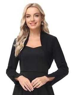 GRACE KARIN damen top shrug Damen schulterjacke Schwarz langarm DECl521-2 2XL von GRACE KARIN