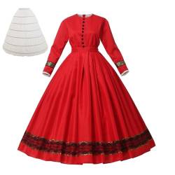 GRACEART Damen 1860s Viktorianisches Kleid Rokoko Party Kostüm von GRACEART