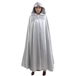 GRACEART Damen Cape Umhang Mit Kapuze Mittelalter Mantel Lang Halloween kostüm Für Hochzeit Braut Abendkleid Brautkleid von GRACEART