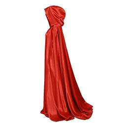 GRACEART Damen Cape Umhang Mit Kapuze Mittelalter Mantel Lang Halloween kostüm Für Hochzeit Braut Abendkleid Brautkleid von GRACEART