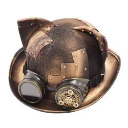 GRACEART Unisex Steampunk Hut Steampunk Zylinder Hut Steampunk Hut für Männer oder Frauen (DE/NL/SE/PL, Alphanumerisch, M, Style-30) von GRACEART