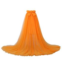 GRACEART Damen Lange Tüll Röcke Abschlussball Abend Rock Elastic Bund Tutu (Orange) von GRACEART