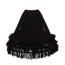 GRACEART Lolita Reifenrock Cosplay Petticoat Gepäckträger Käfig Rock Brautmoden (Schwarz) von GRACEART