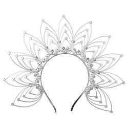 GRACEART Sunburst Halo Crown Stirnband Damen Haarreif Party Kostüm Accessoires (A-Silber-) von GRACEART