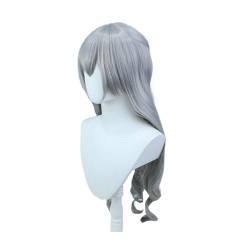 Cosplay Anime Role Play Coser Wig For Bronya Rand Long Silver Grey Curly Hair Heat Resistant Synthetic Wigs von GRACETINA HOO
